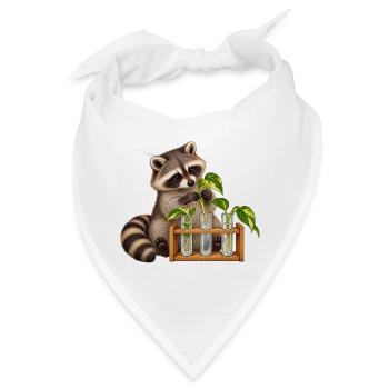 Waschbär vermehrt Pflanzen - Bandana - Weiß - Vorne
