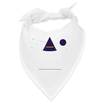 Mondschein Hexenhut Magie - Bandana - Weiß - Vorne