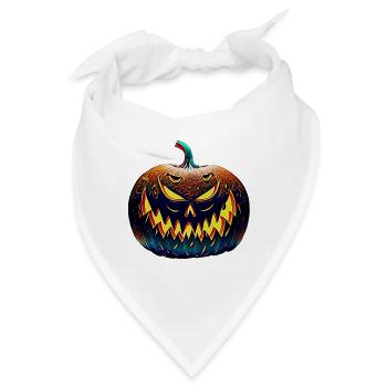 Halloween-Kuerbis - Bandana - Weiß - Vorne