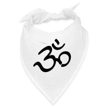 Devanagari Om - Bandana - Weiß - Vorne