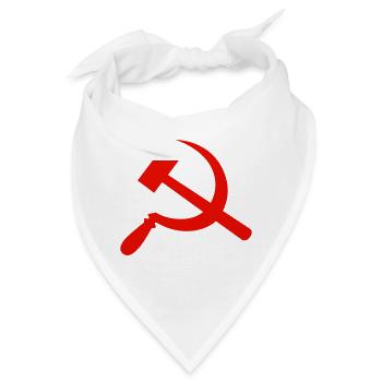 Hammer und Sichel - Bandana - Weiß - Vorne