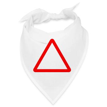 Warnschild - Dreieck - Bandana - Weiß - Vorne