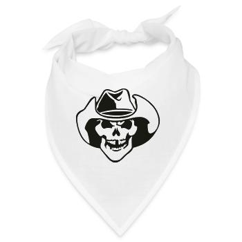 bone head / Knochenkopf - Bandana - Weiß - Vorne