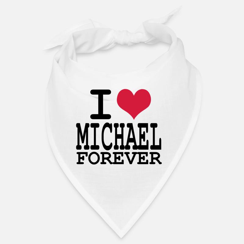 i love michael for ever - Bandana - Weiß