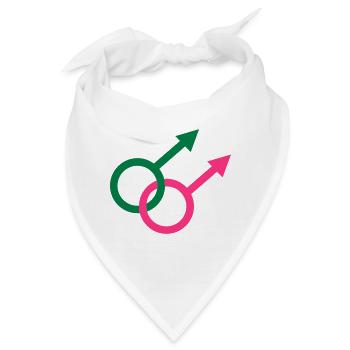 Schwul - Bandana - Weiß - Vorne