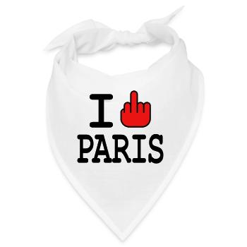 i ficken paris - Bandana - Weiß - Vorne