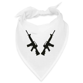 m16 2mal andere position - Bandana - Weiß - Vorne