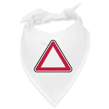 Achtung Tafel - Bandana - Weiß - Vorne
