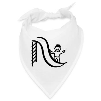 Rutsche mit Kind - Bandana - Weiß - Vorne