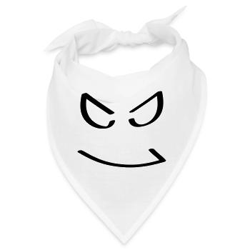smiley - Bandana - Weiß - Vorne