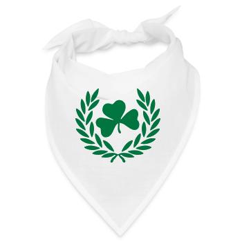 Klee Blume krone - Bandana - Weiß - Vorne