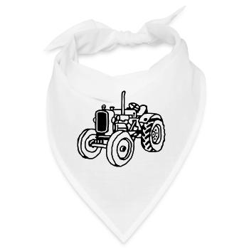 Schlepper Klein - Bandana - Weiß - Vorne