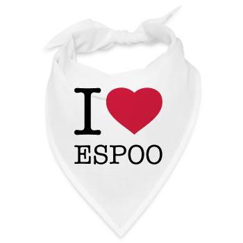 I LOVE ESPOO Finnland - Bandana - Weiß - Vorne