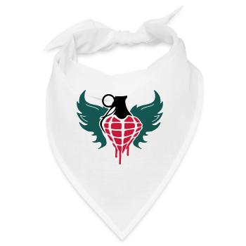 heart_grenade Herz Handgranate - Bandana - Weiß - Vorne
