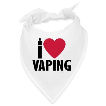 Vape shirt I Love Vaping - Bandana - Weiß - Vorne