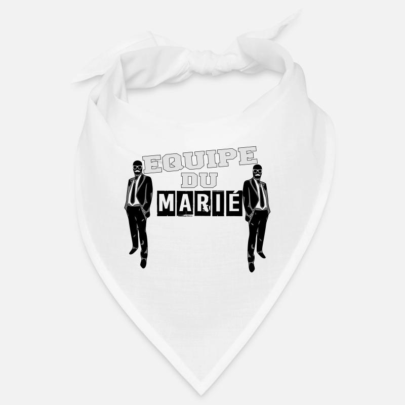équipe marié avec moustache Bandana
