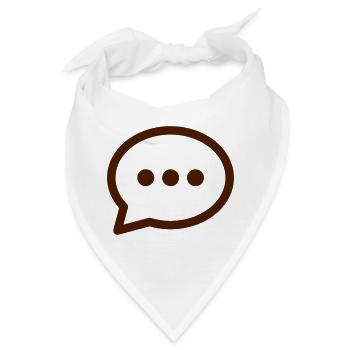 Sprechblase - Bandana - Weiß - Vorne
