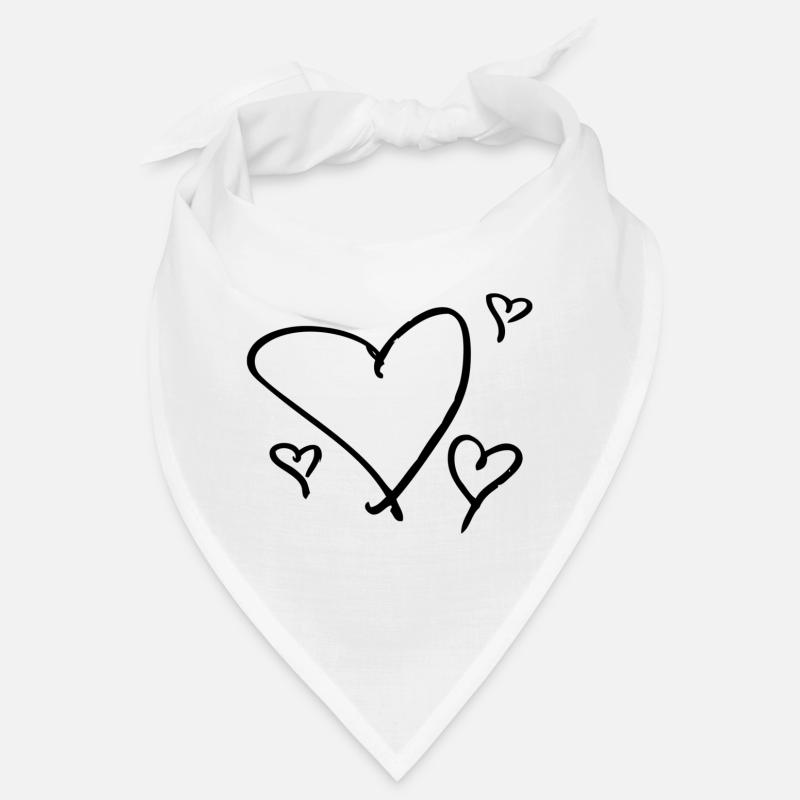 several black hearts Bandana
