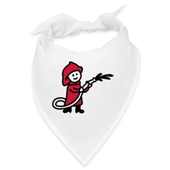 Feuerwehrmann - Bandana - Weiß - Vorne