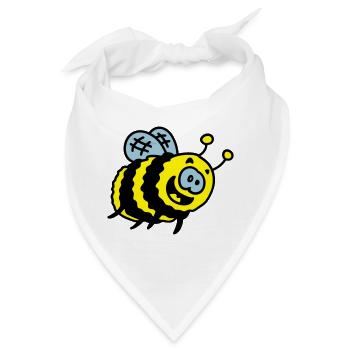 lustige Hummel 3 - Bandana - Weiß - Vorne