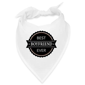 Best Boyfriend ever - Bandana - Weiß - Vorne