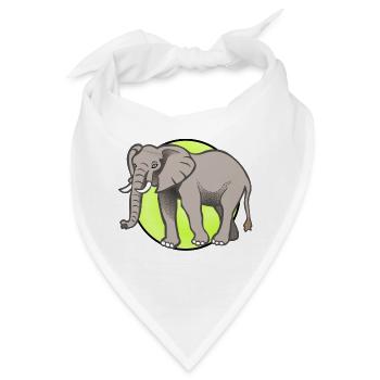 Elefant Elephant Zirkus - Bandana - Weiß - Vorne