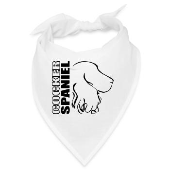 COCKER SPANIEL PROFIL - Bandana - Weiß - Vorne