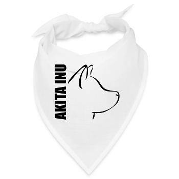 AKITA INU PROFIL - Bandana - Weiß - Vorne
