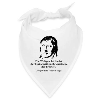 Hegel: Die Weltgeschichte ist der Fortschritt im - Bandana - Weiß - Vorne