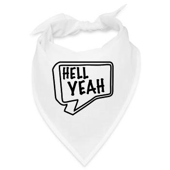 hell yeah - Bandana - Weiß - Vorne