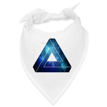 Penrose Dreieck Space - Bandana - Weiß - Vorne