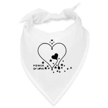 Macht der Liebe / power of love (1c) - Bandana - Weiß - Vorne