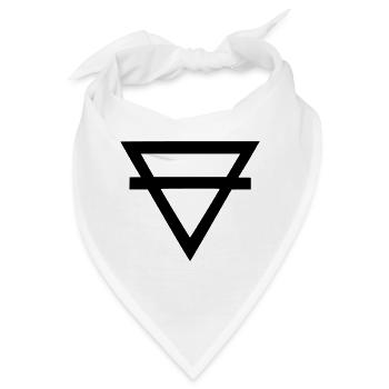 erde - symbol - Bandana - Weiß - Vorne