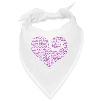 sweet sixteen - heart - Bandana - Weiß - Vorne