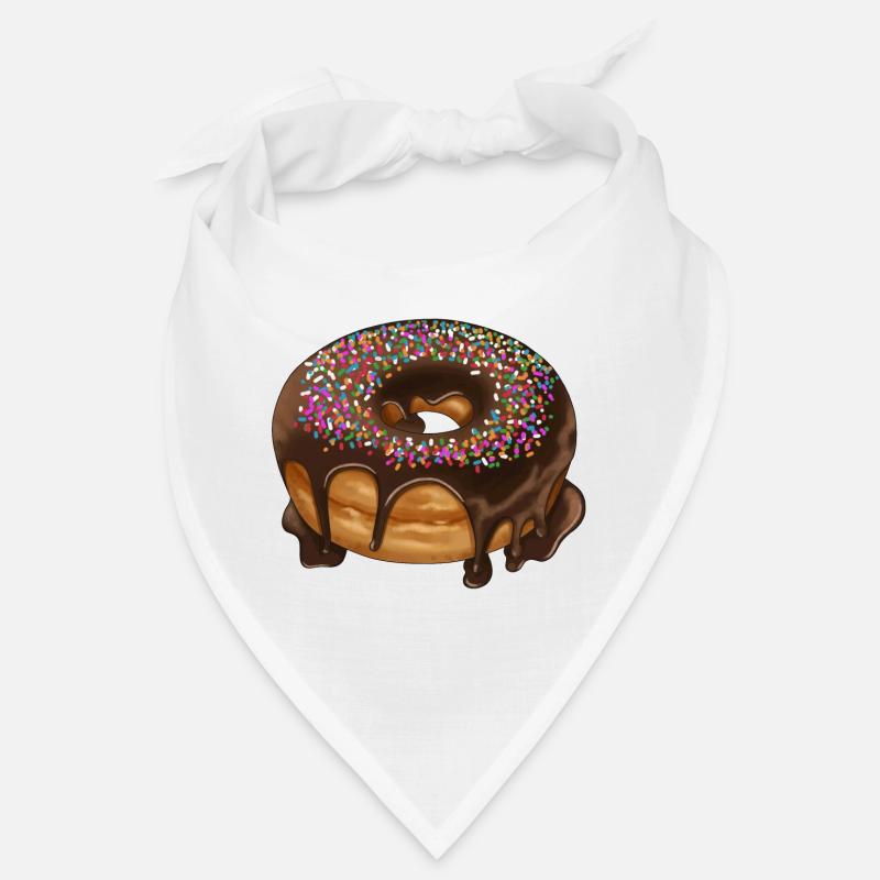 Donut chocolate with sprinkles pastry illustration Bandana