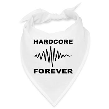 Hardcore immer - Bandana - Weiß - Vorne