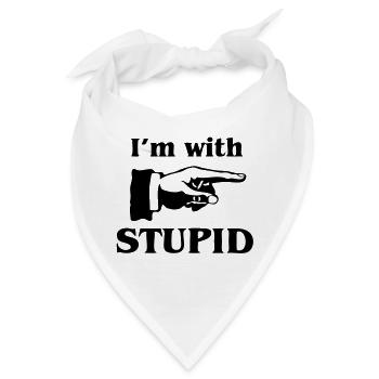 im with stupid - Bandana - Weiß - Vorne