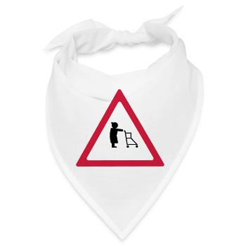 Achtung Rentner - Bandana - Weiß - Vorne