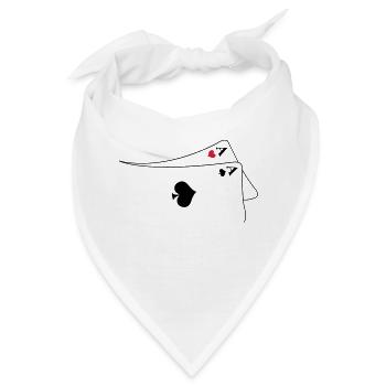 Pocket Aces - Bandana - Weiß - Vorne