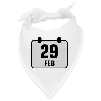 29 februar jahrestag geburtstag 2c - Bandana - Weiß - Vorne