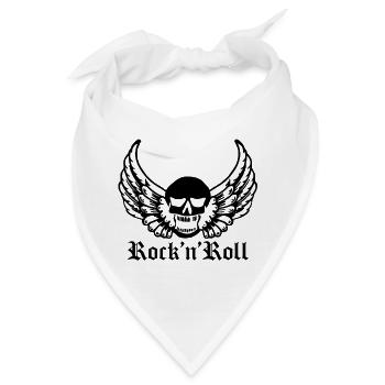 rock'n'roll - Bandana - Weiß - Vorne
