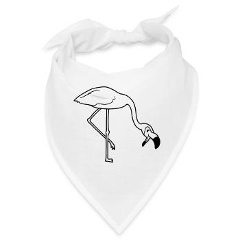 lachen mund auf essen trinken beugen unten flaming - Bandana - Weiß - Vorne