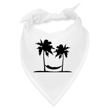haengematte insel sonne palmen chill entspannt ent - Bandana - Weiß - Vorne