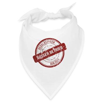 Witziger Spruch Ausser Betrieb - Bandana - Weiß - Vorne