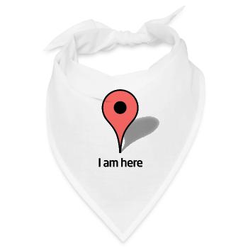 Google Map Marker - Bandana - Weiß - Vorne