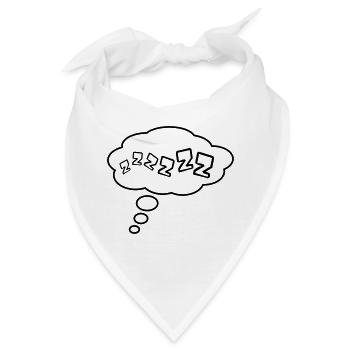 traeumen denkblase traum sprechblase zzz schlafen - Bandana - Weiß - Vorne