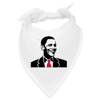 Amerikanische Präsident Obama, USA, Vereinigte - Bandana - Weiß - Vorne