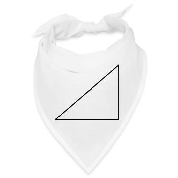 Dreieck // Rechtwinklig // Rahmen - Bandana - Weiß - Vorne