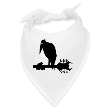 Die Metalheads Krähe - Bandana - Weiß - Vorne