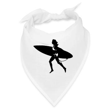 Surfing girl - Bandana - Weiß - Vorne
